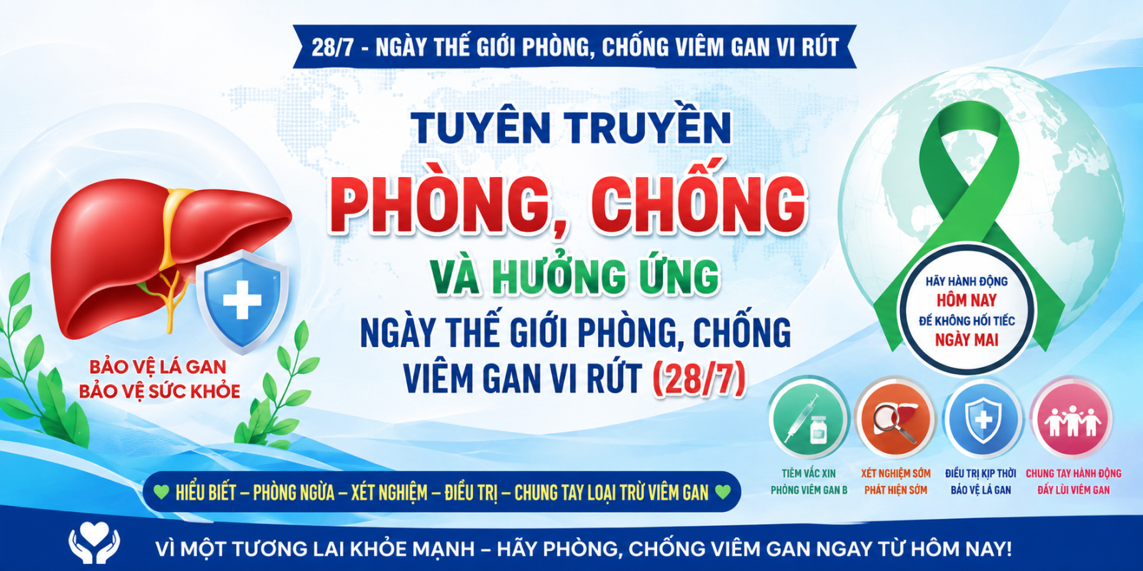 Tuyên truyền Phòng, chống và hưởng ứng Ngày Thế giới phòng, chống viêm gan vi rút (28/7)